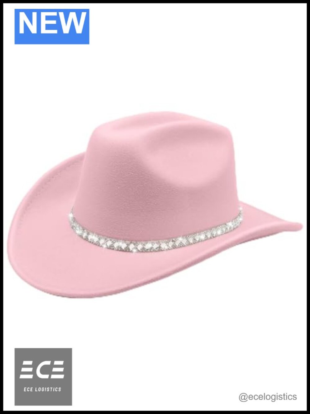 Wide Brim Cowboy Fedora Hat Cotton Polyester Adjustable